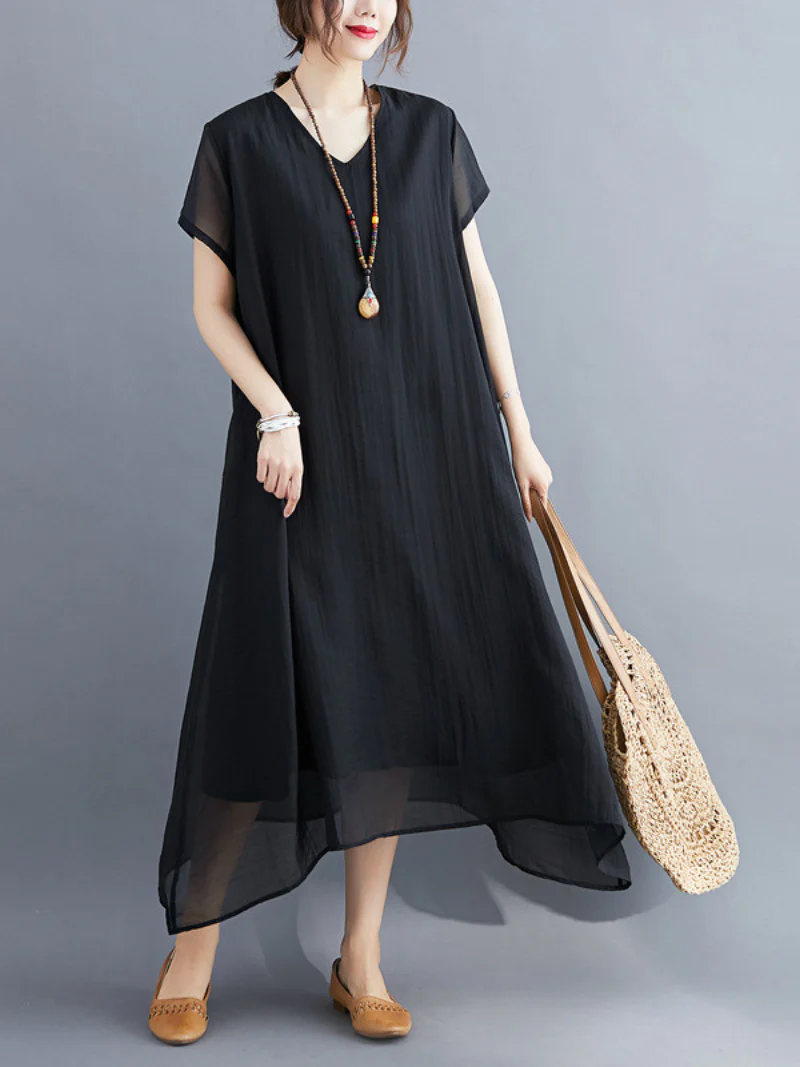 Just My Size V-neck A-line Dress - Image 2