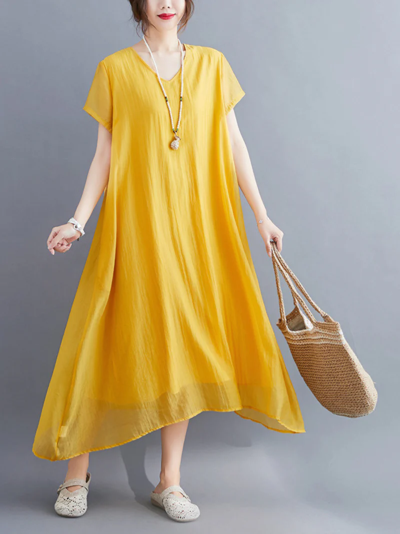 Just My Size V-neck A-line Dress - Image 9