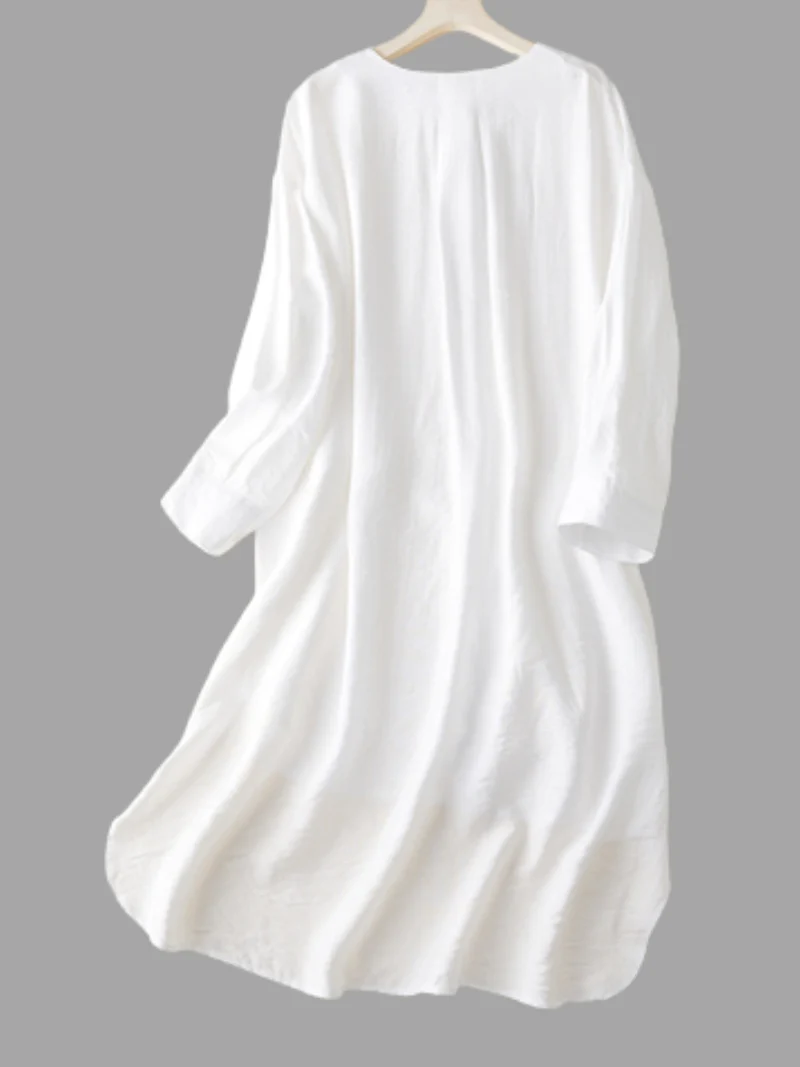 Just My Style Round Neck Shirt Dress - Image 2