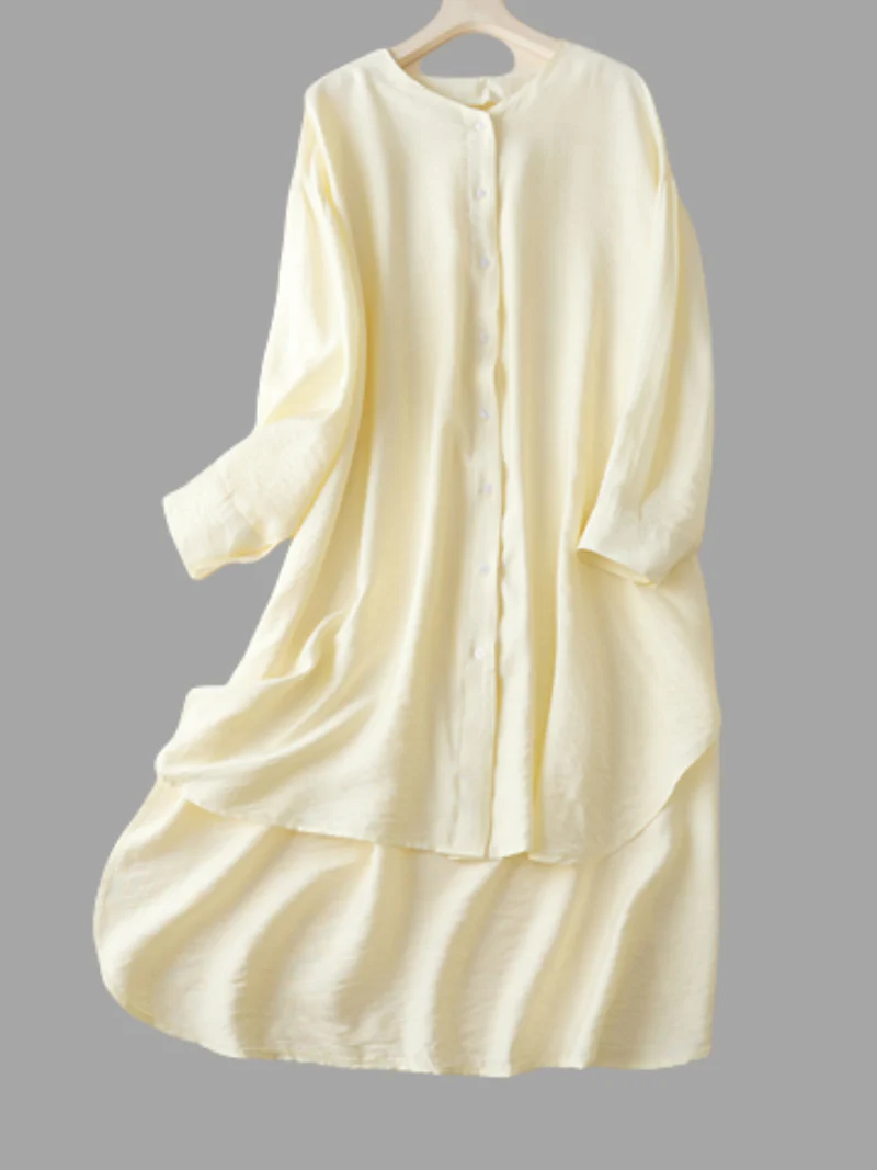 Just My Style Round Neck Shirt Dress - Image 3