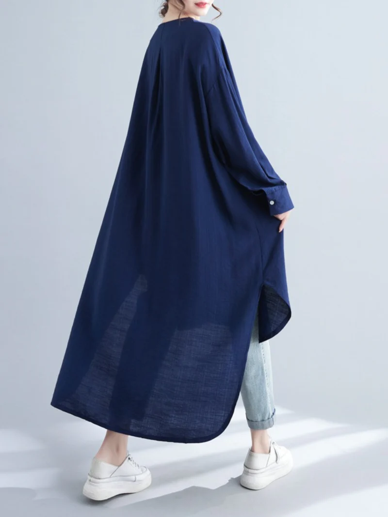 Just My Style Round Neck Shirt Dress - Image 7