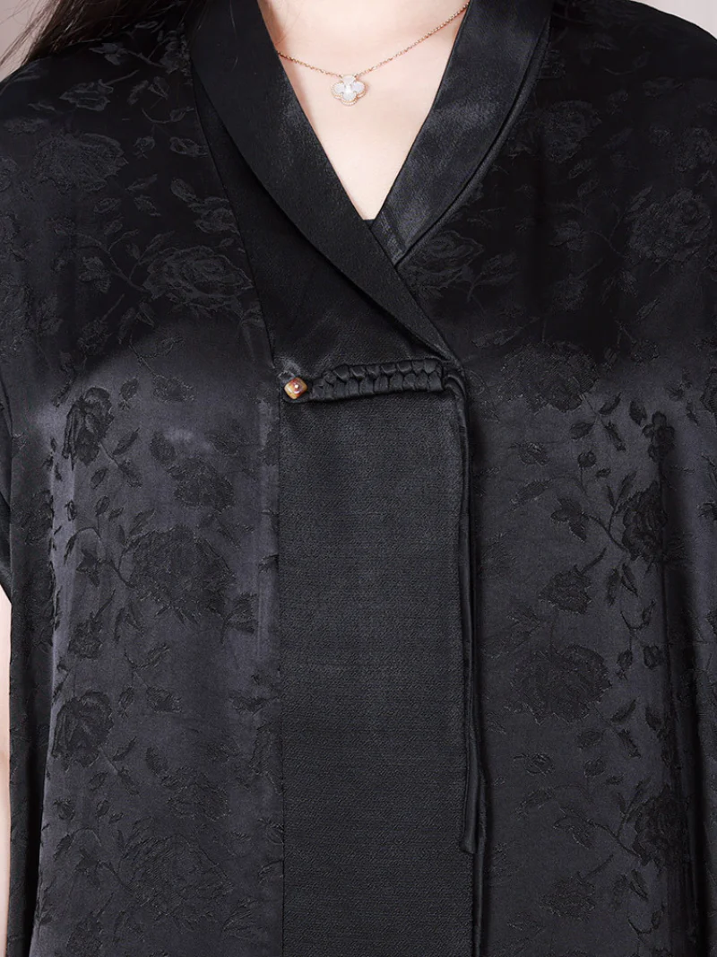 Just My Style V-neck Short Sleeves A-line Dress - Image 3