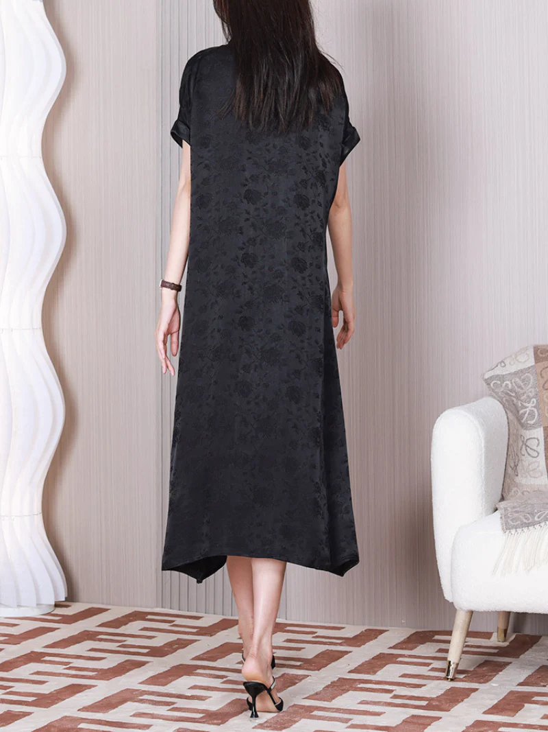 Just My Style V-neck Short Sleeves A-line Dress - Image 6