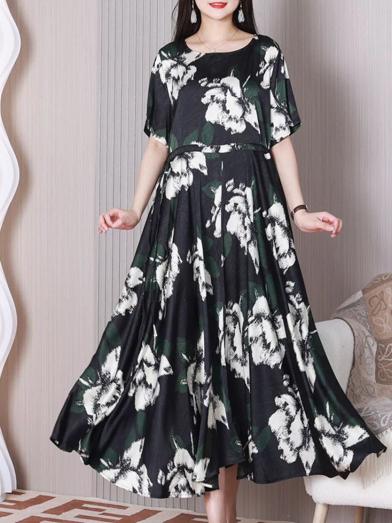 Just My Style V-neck A-line Dress - Image 3