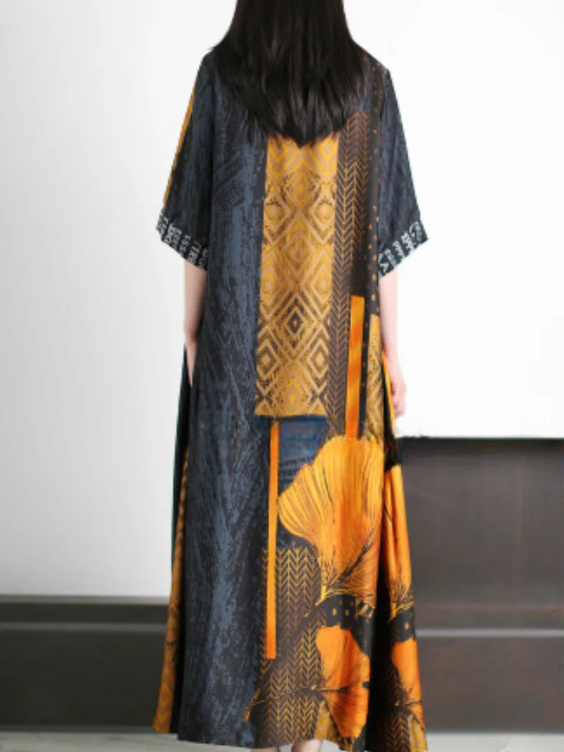 Just My Type Loose V-neck A-line Dress - Image 2