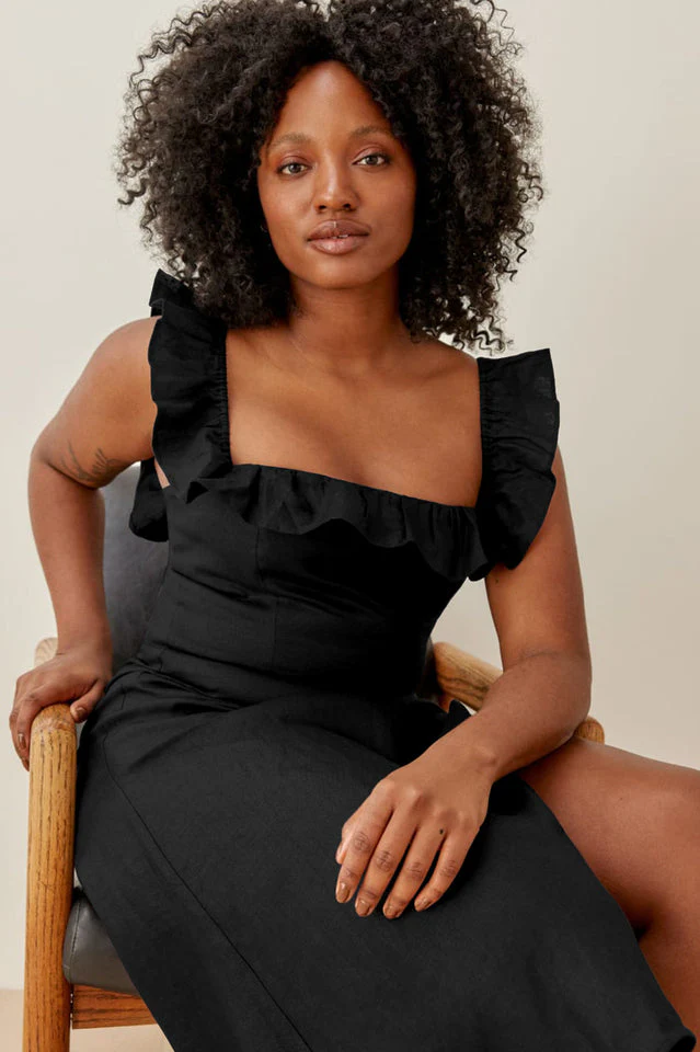 Kacie Ruffles Midi Dress - Image 10