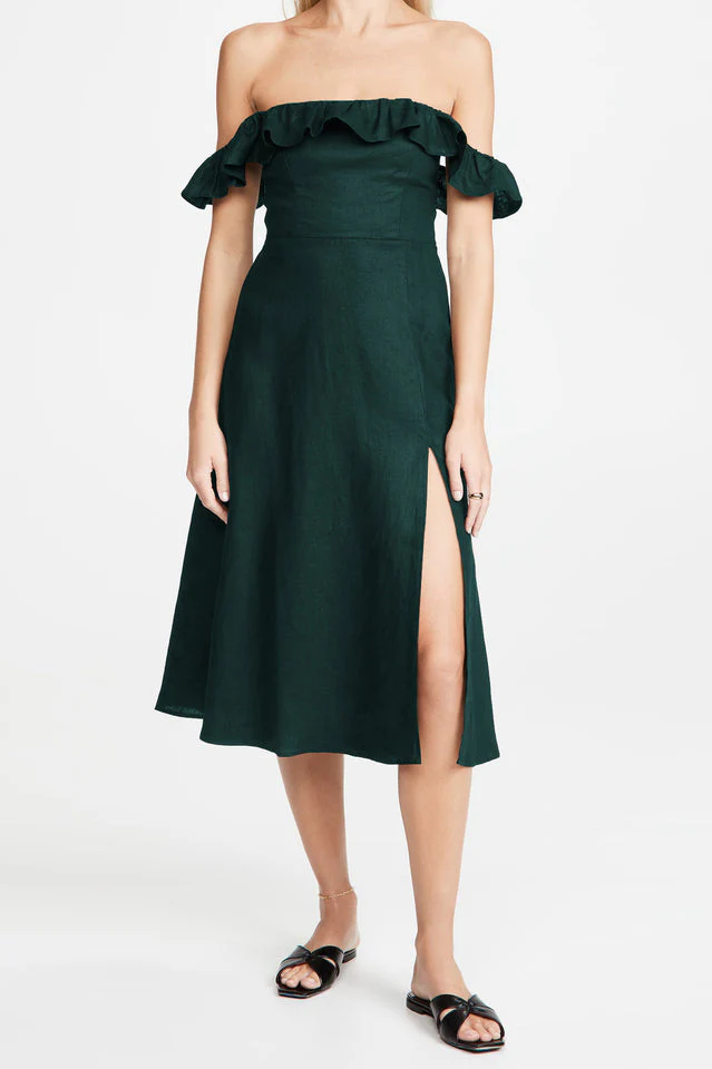 Kacie Ruffles Midi Dress - Image 19