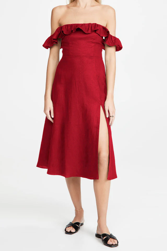 Kacie Ruffles Midi Dress - Image 6
