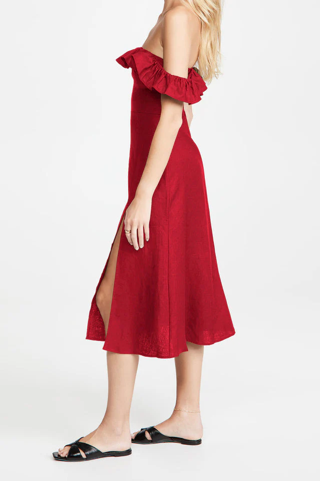 Kacie Ruffles Midi Dress - Image 7
