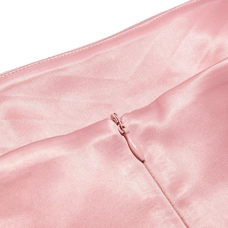 ASAMI PINK Mini Dress with STRAPS - Image 7