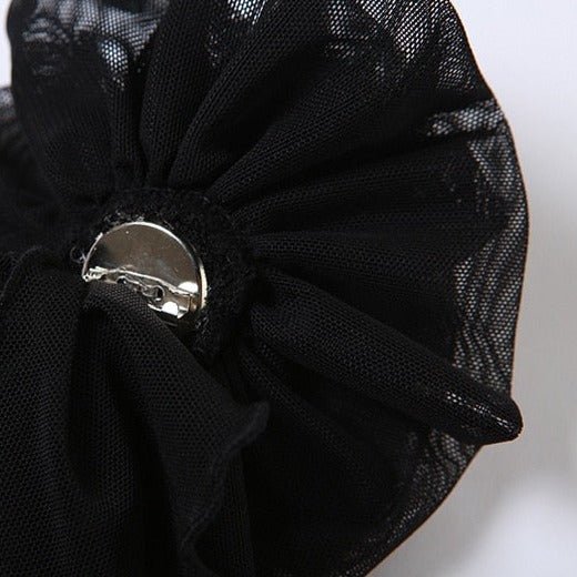 KATE Mesh RUFFLE FLowER DECORATED TOP - Image 9