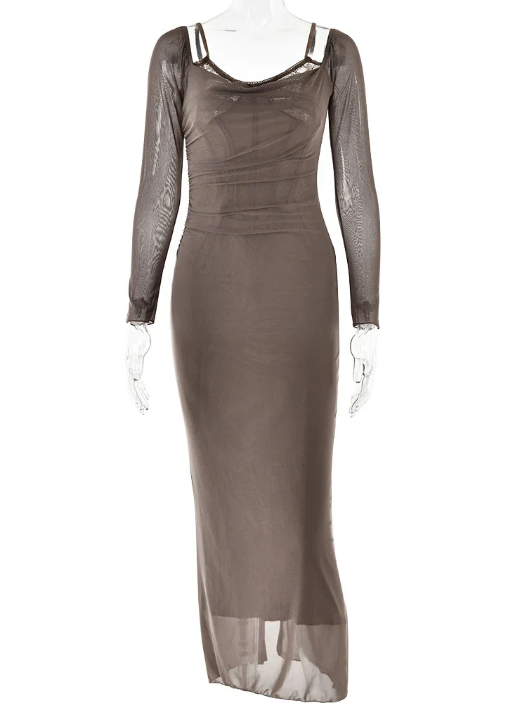 Katrin Grey Dress - Image 2