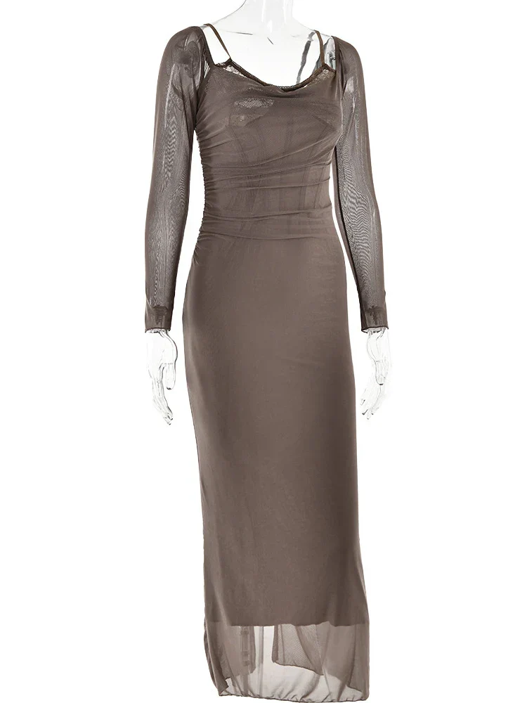 Katrin Grey Dress - Image 3