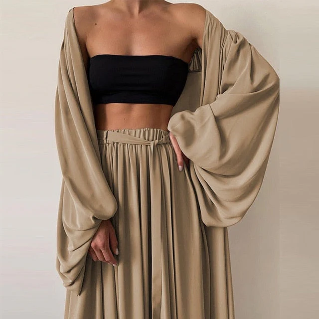 Long Sleeve BLOUSE and MAXI PANTS 2 PIECES SET - Image 4
