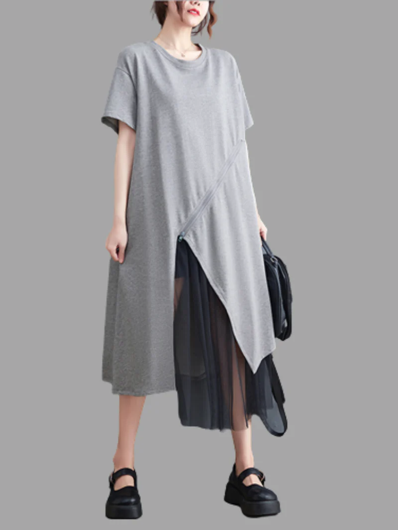 Keep Moving Round Neck A-line Dress - Image 4
