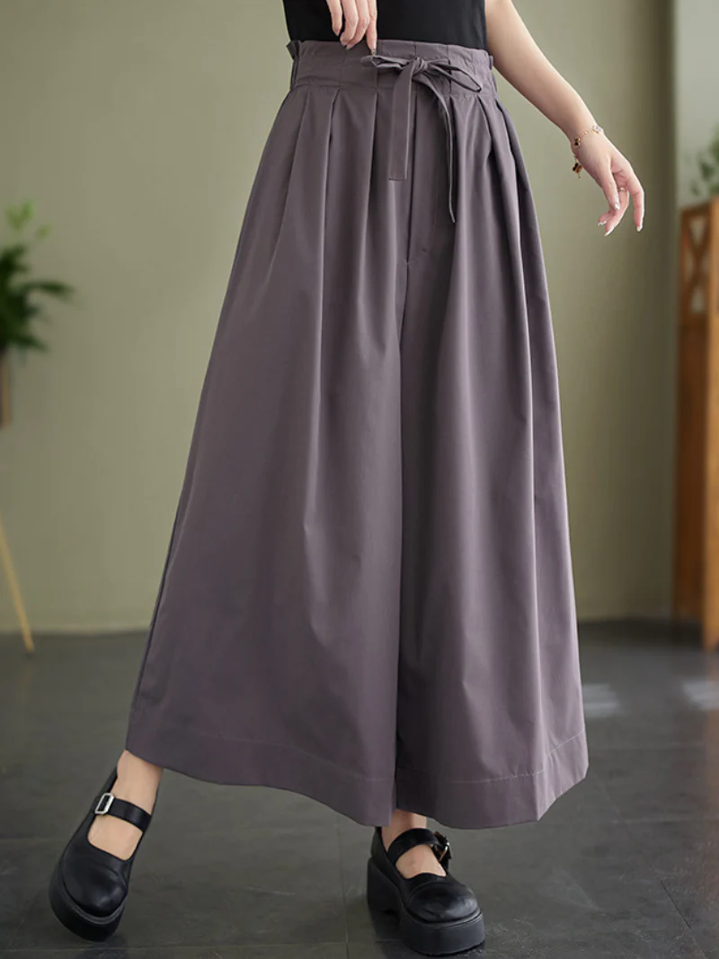 Keep Your Dream Save Cotton High Waist Wid-Leg Pants - Image 5
