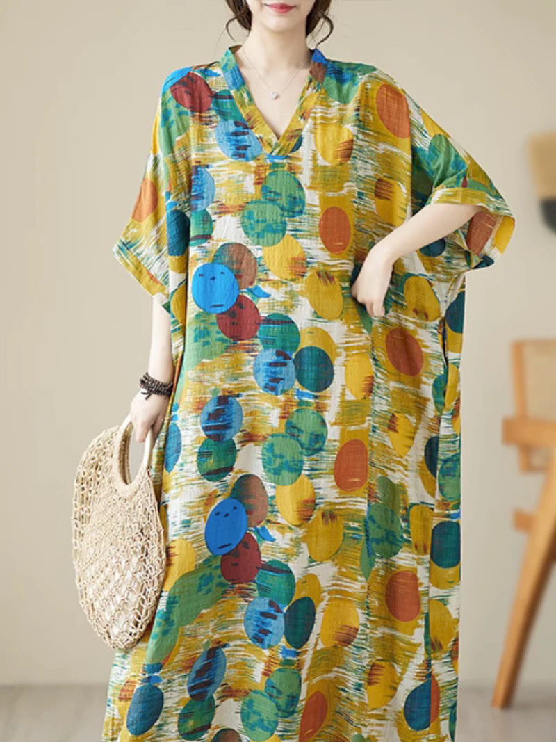 Keep Your Dream Save V-neck Kaftan Dress - Image 2
