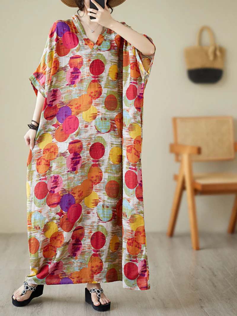 Keep Your Dream Save V-neck Kaftan Dress - Image 4