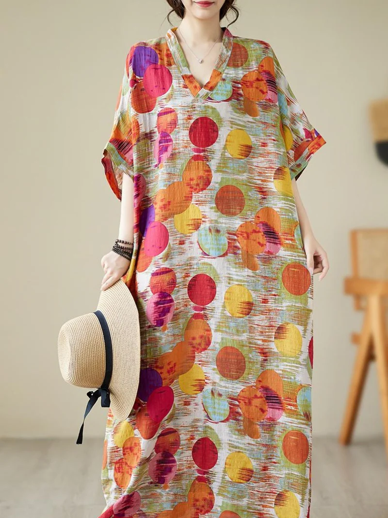 Keep Your Dream Save V-neck Kaftan Dress - Image 6