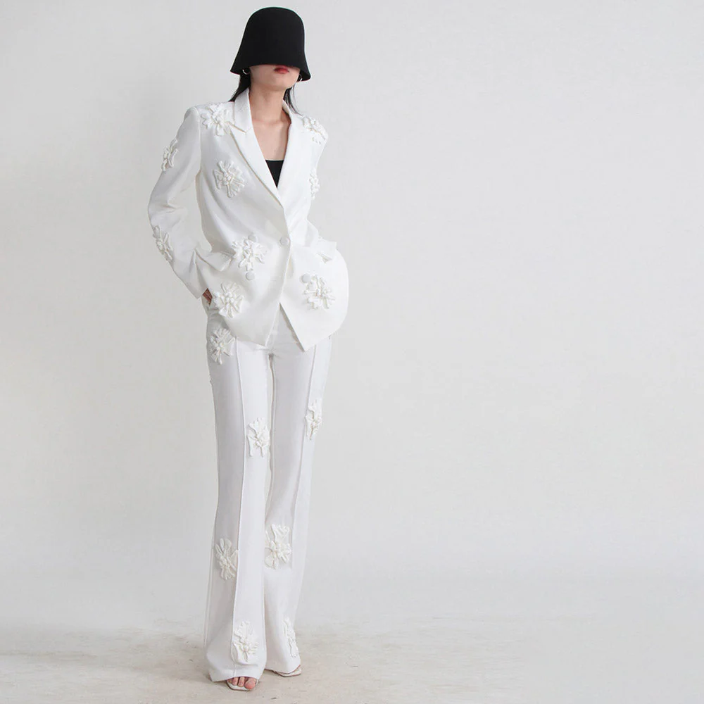HOTARU FLowER DECORATED PANTS and Blazer SET - Image 10