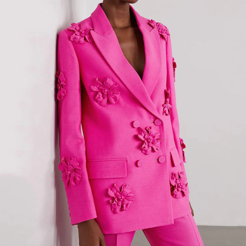HOTARU FLowER DECORATED PANTS and Blazer SET - Image 3