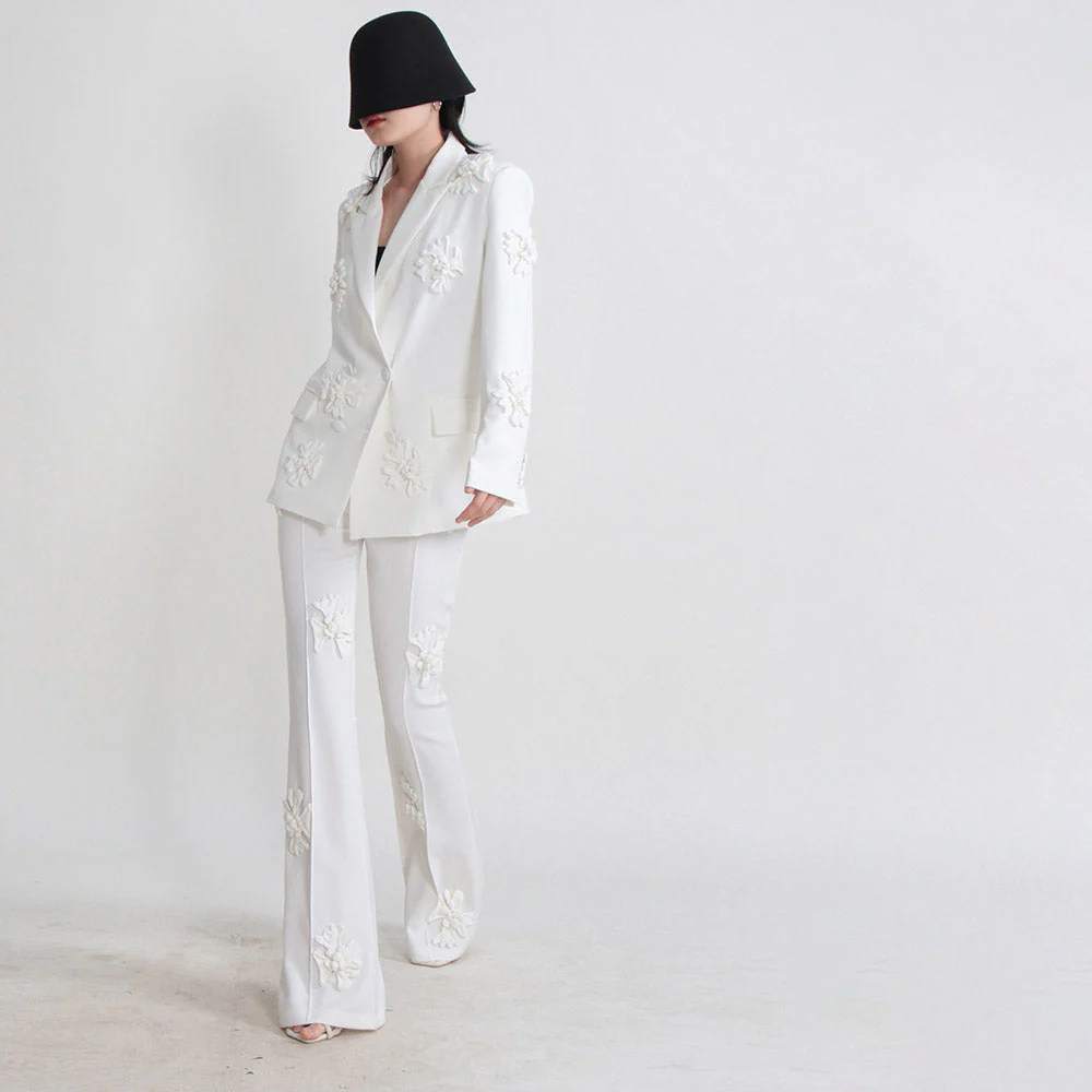 HOTARU FLowER DECORATED PANTS and Blazer SET - Image 6
