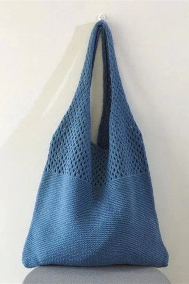 Knit Design Shoulder Bag - Image 13