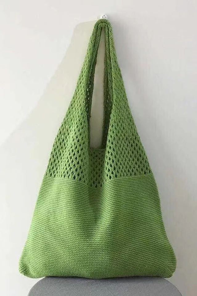 Knit Design Shoulder Bag - Image 14