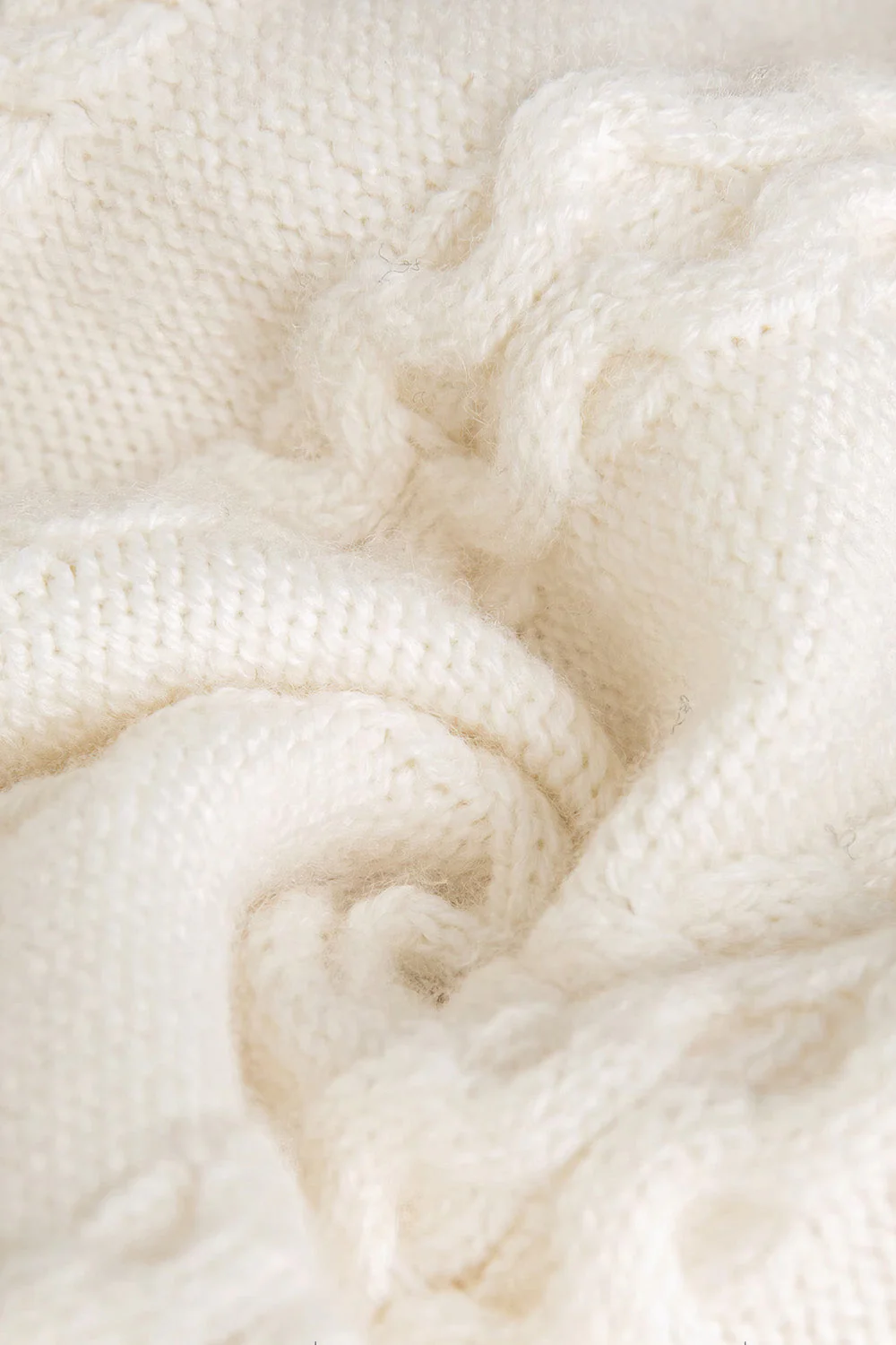 Knitted Short Cardigan - White - Image 4