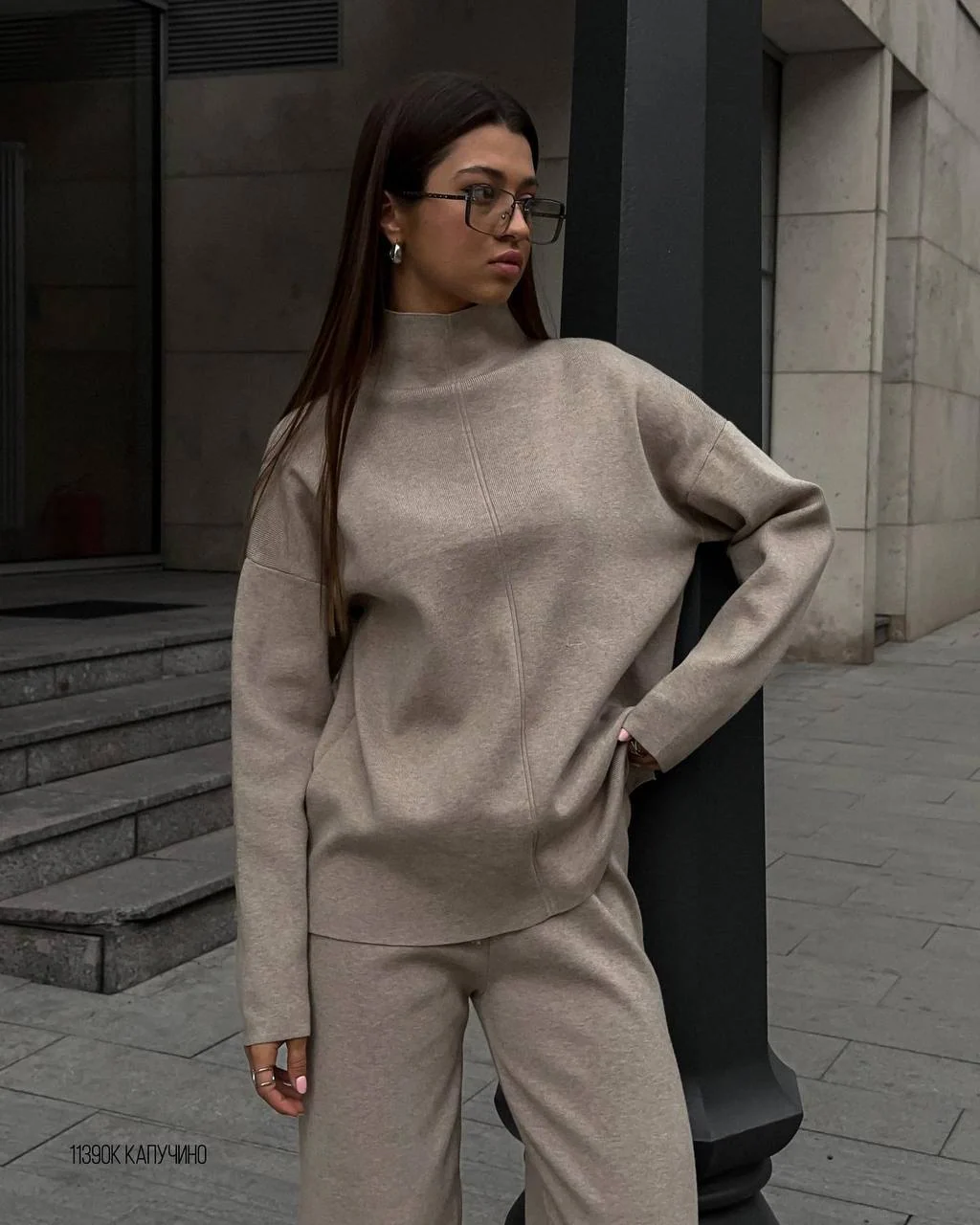 Knitted split top and trouser set - Image 6