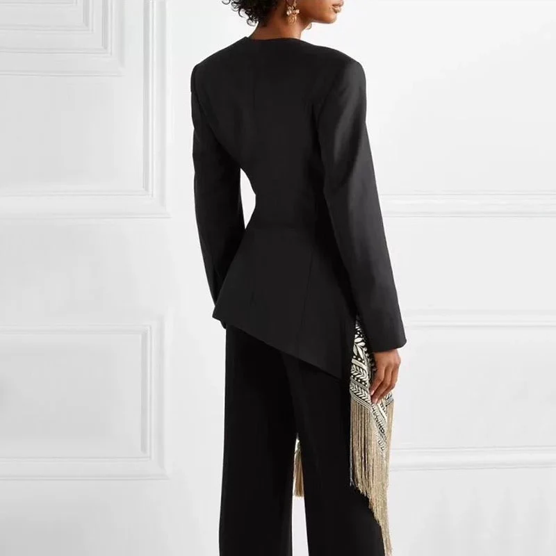 ASYMMETRIC EMBROIDERED COAT - Image 5