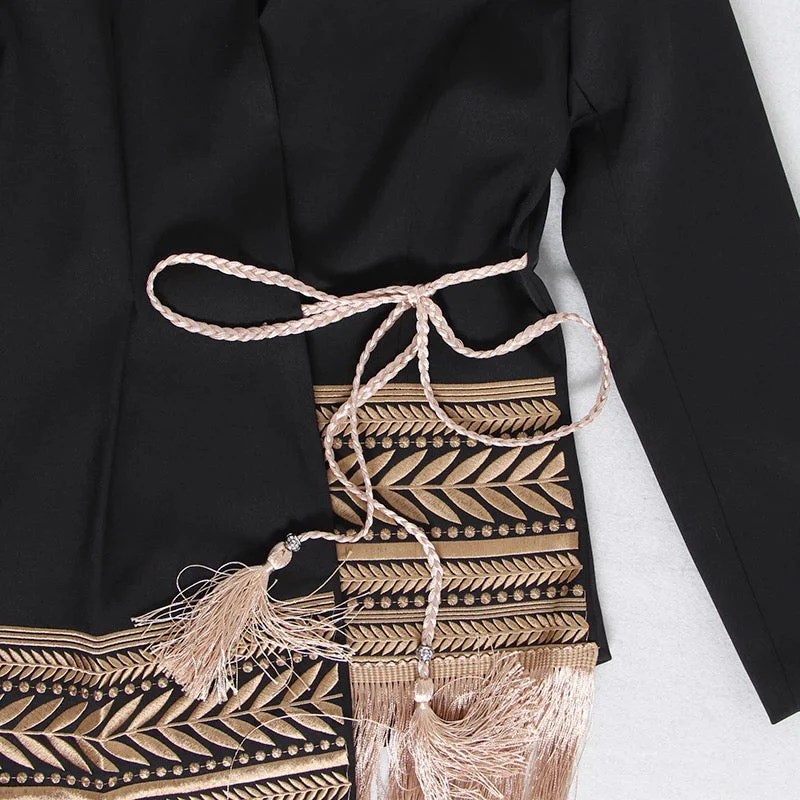 ASYMMETRIC EMBROIDERED COAT - Image 6