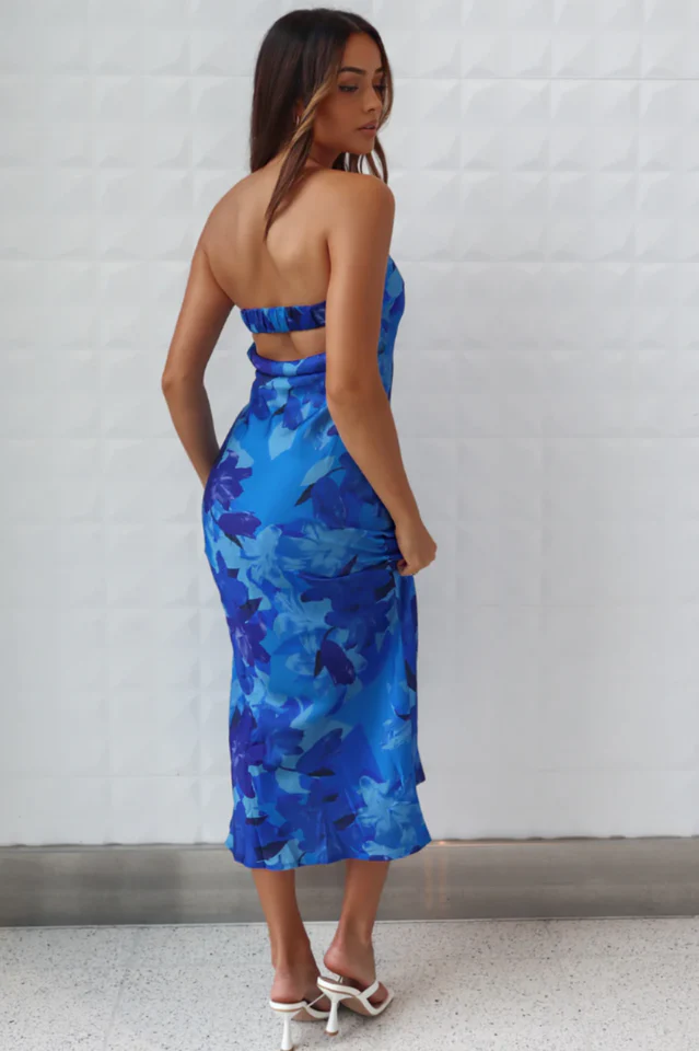 Kyra Satin Midi Dress - Image 18