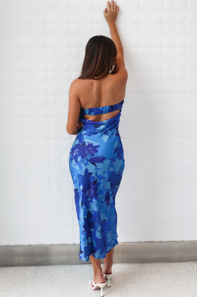Kyra Satin Midi Dress - Image 19