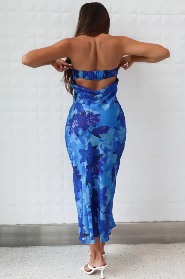 Kyra Satin Midi Dress - Image 20