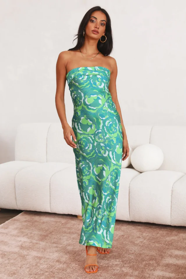Kyra Satin Midi Dress - Image 5