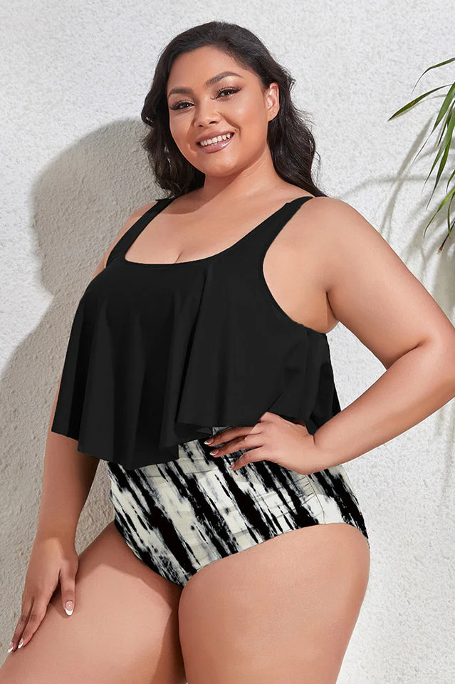 (L-4XL) Floral High Waist Bikini Set - Image 12