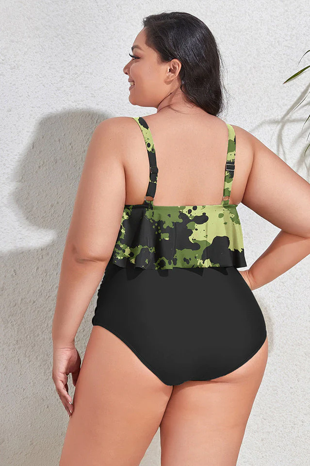 (L-4XL) Floral High Waist Bikini Set - Image 5