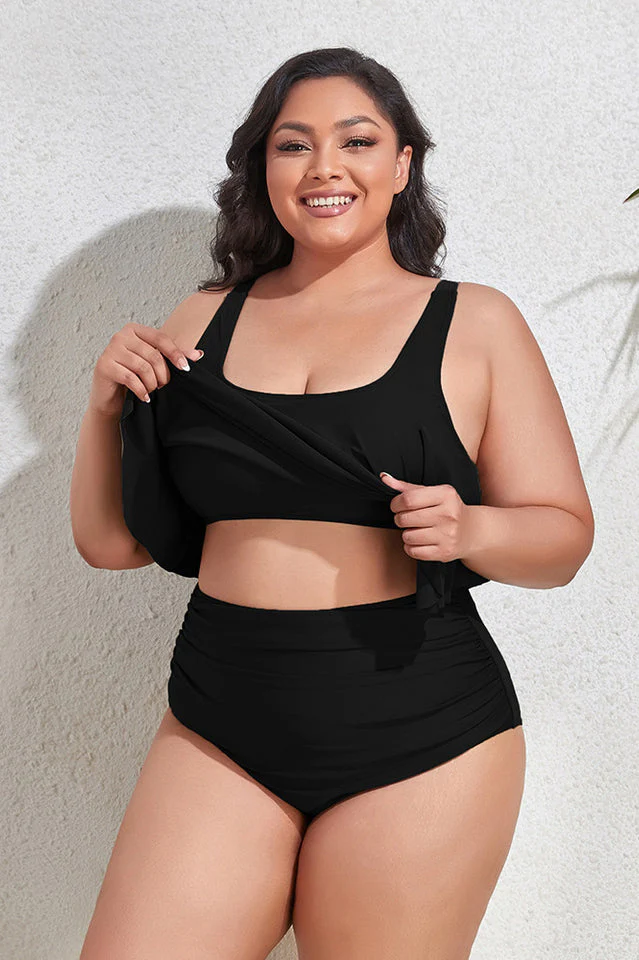 (L-4XL) Floral High Waist Bikini Set - Image 22