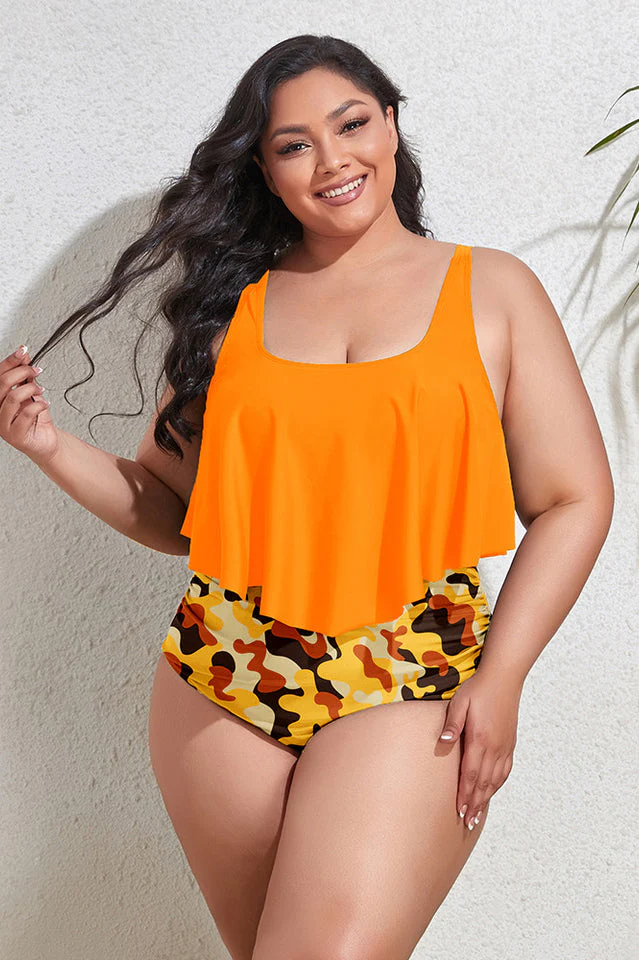 (L-4XL) Floral High Waist Bikini Set - Image 29