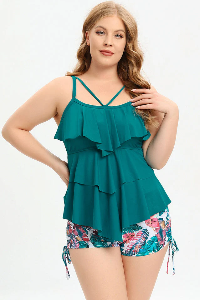 (L-5XL) Plus Size Tankini Swimsuit - Image 3