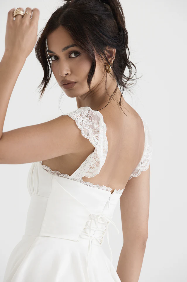 Lace A-Line Mini Dress - Image 6