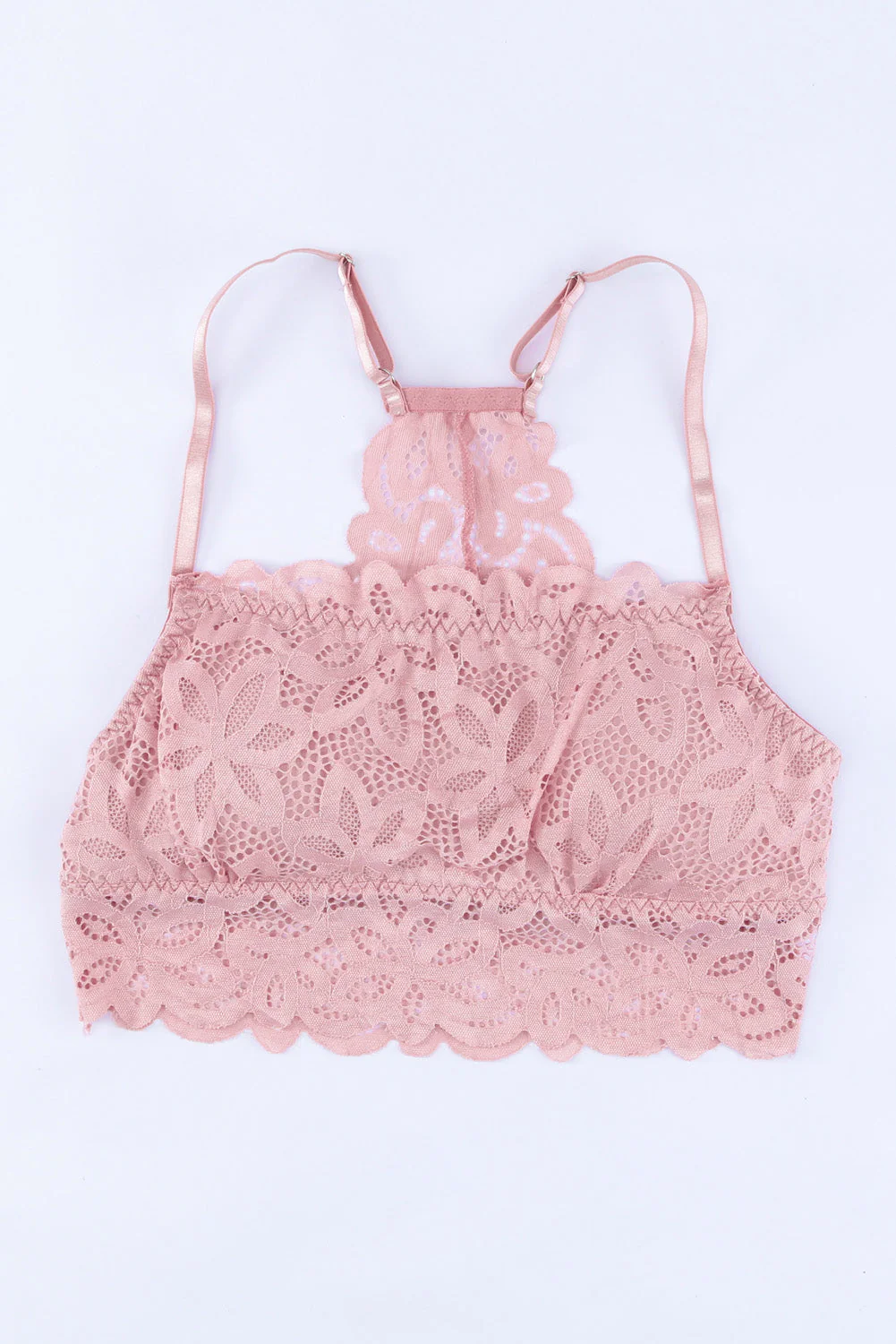 Lace Floral Crochet Spaghetti Strap Bralette - Image 17