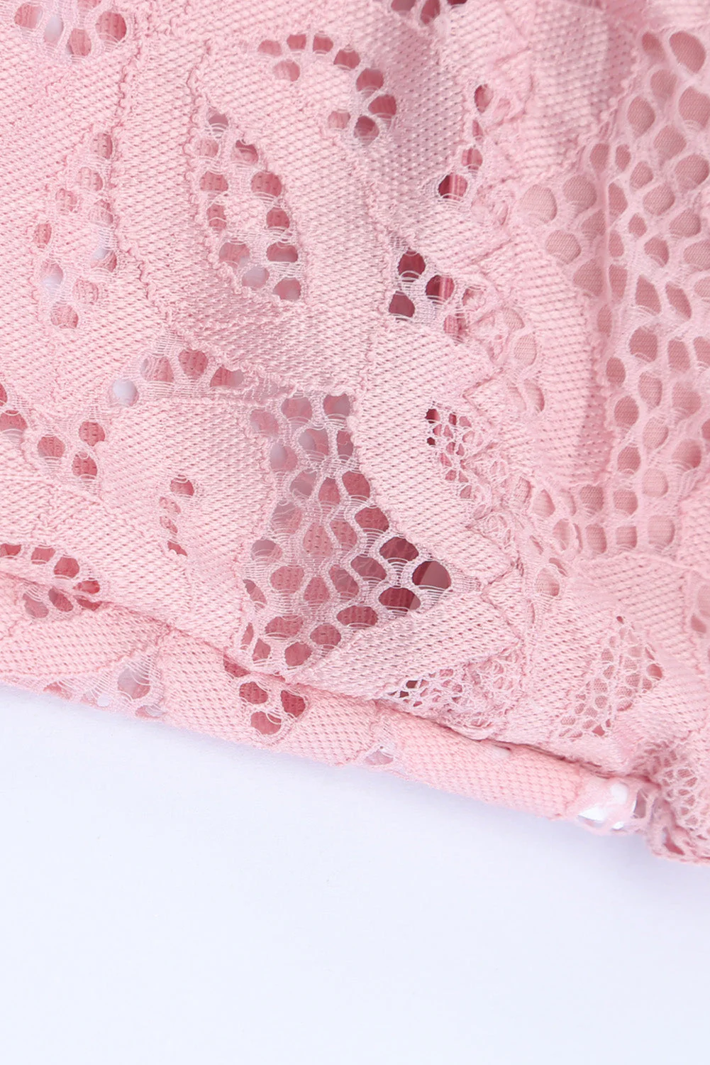 Lace Floral Crochet Spaghetti Strap Bralette - Image 21