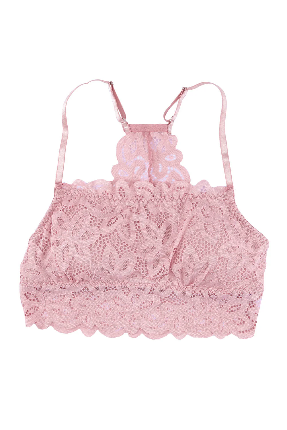 Lace Floral Crochet Spaghetti Strap Bralette - Image 23