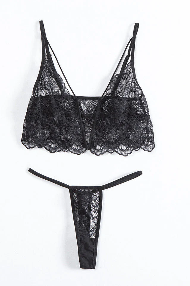 Lace Halter Sexy Lingerie Set - Image 11