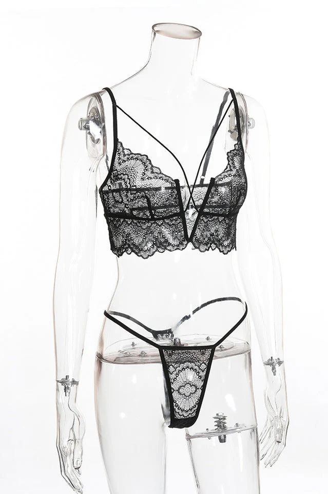Lace Halter Sexy Lingerie Set - Image 9