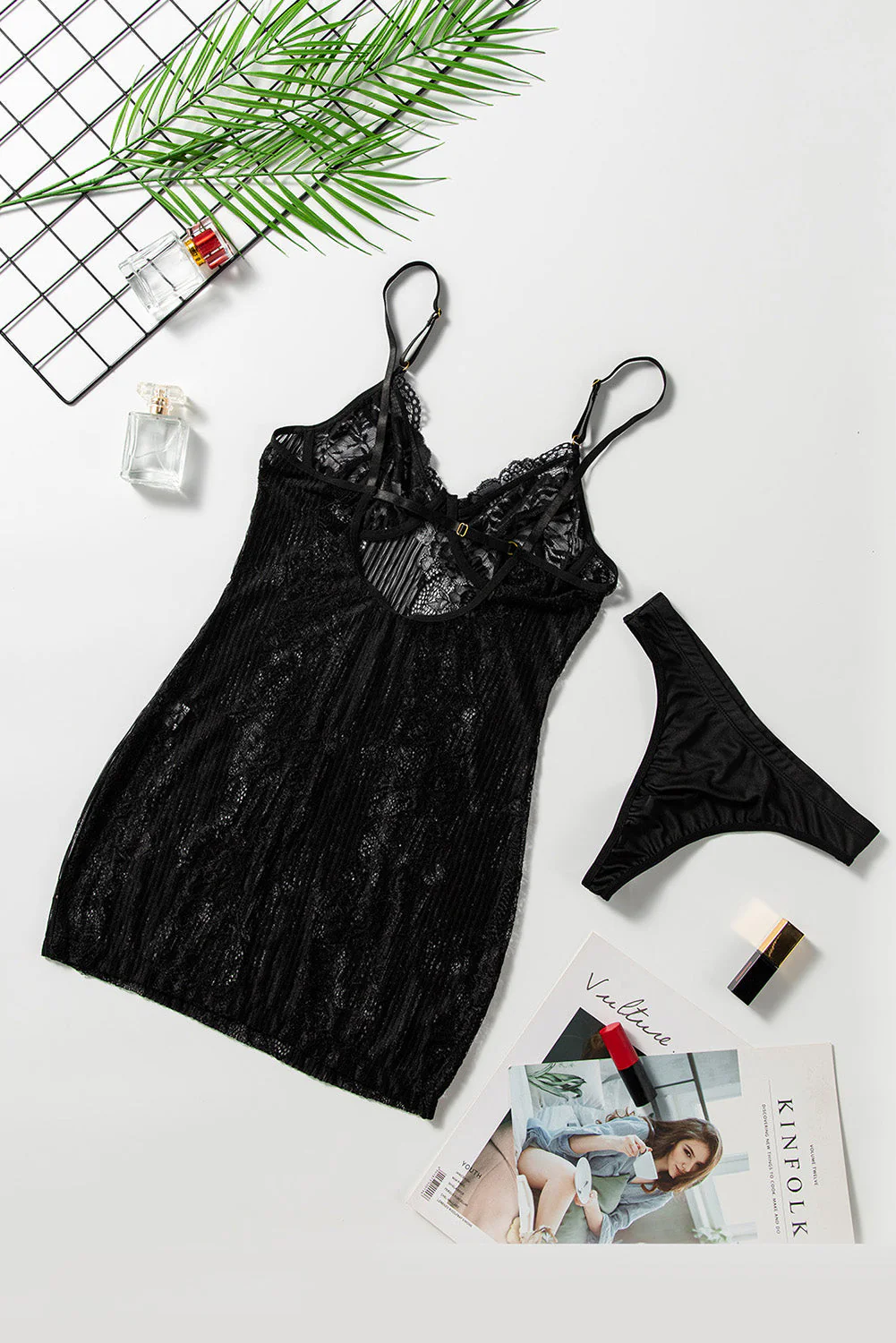 Lace Lingerie Slip Dress - Image 34