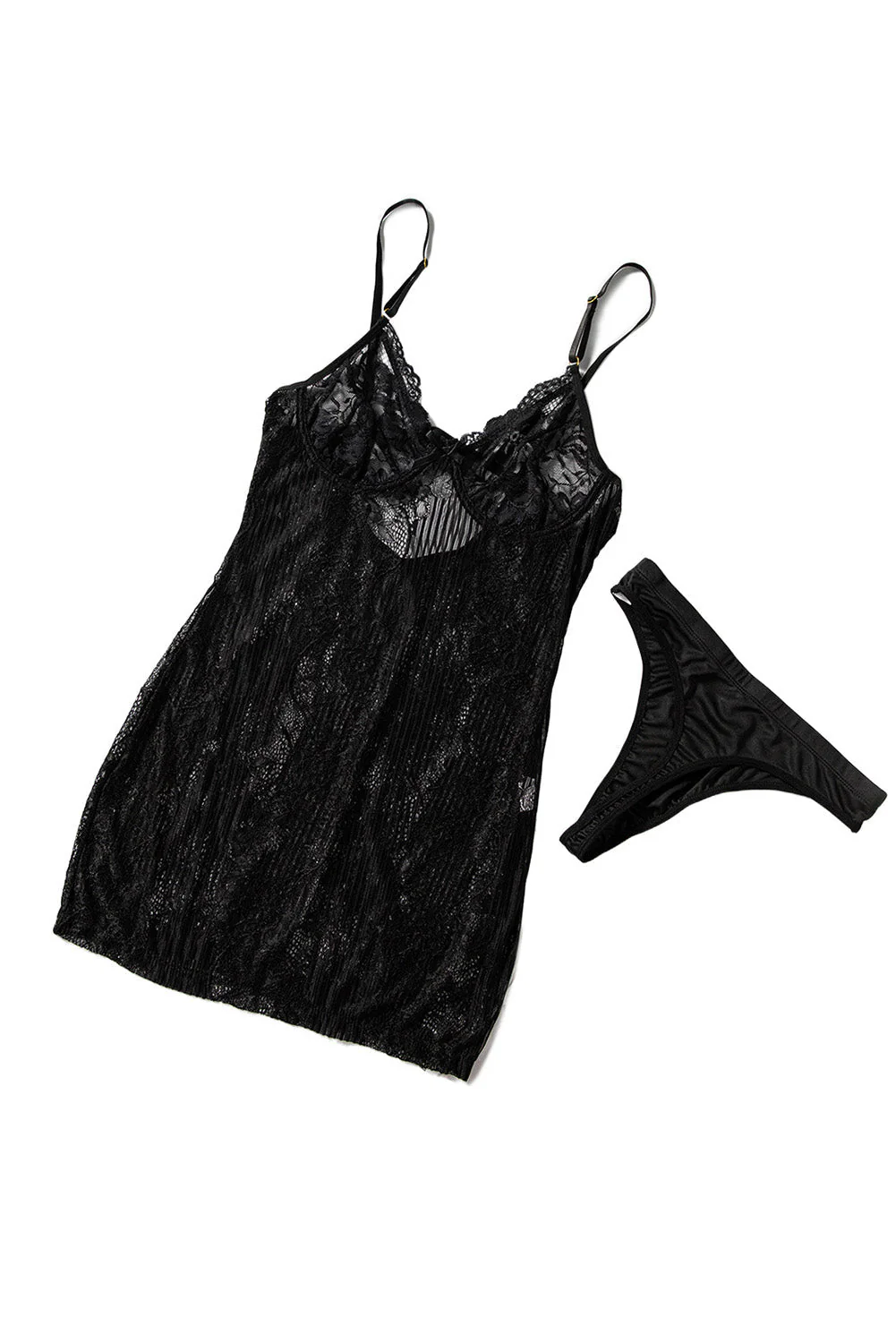Lace Lingerie Slip Dress - Image 41