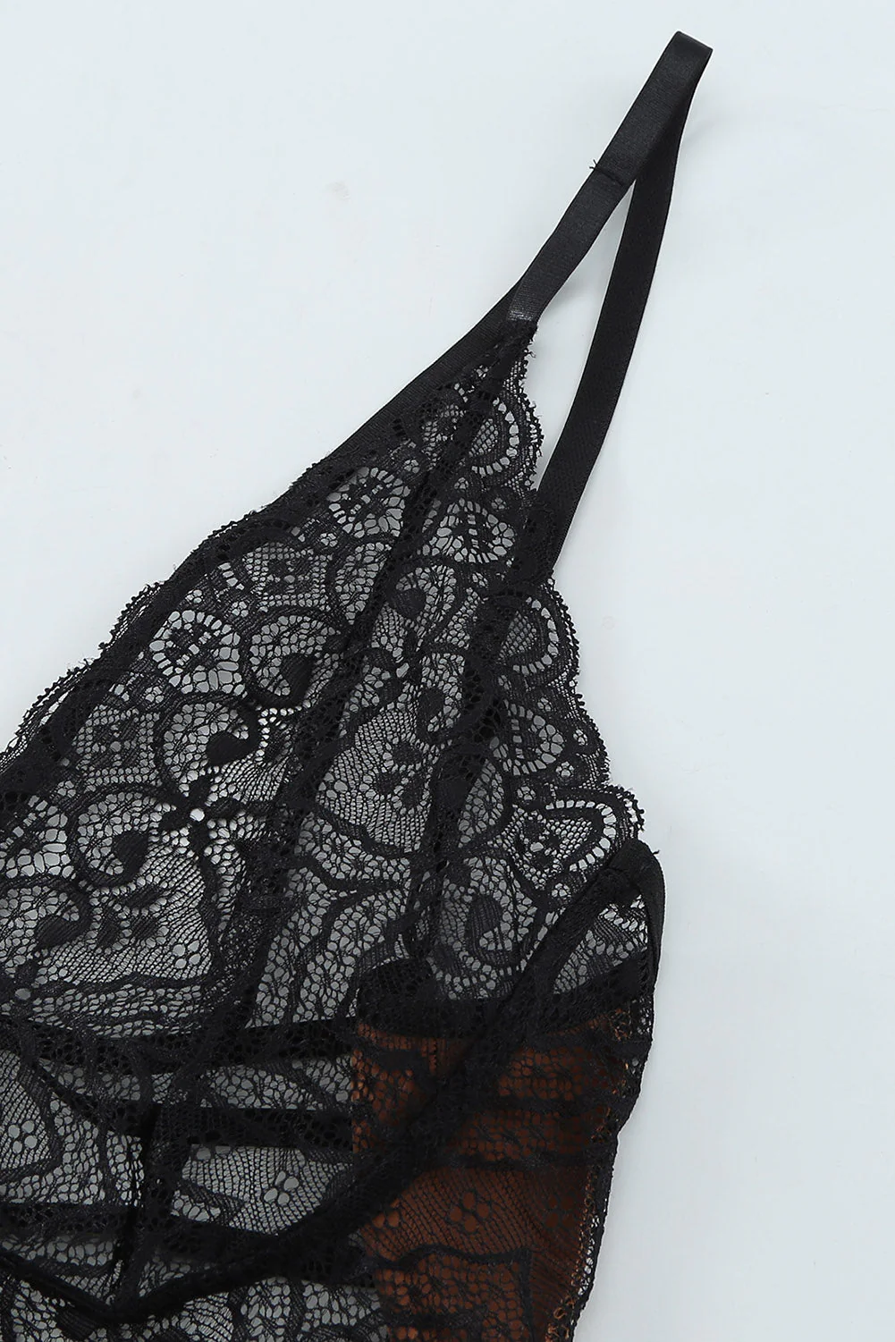 Lace Spice Satin Babydoll With Slit - Image 11